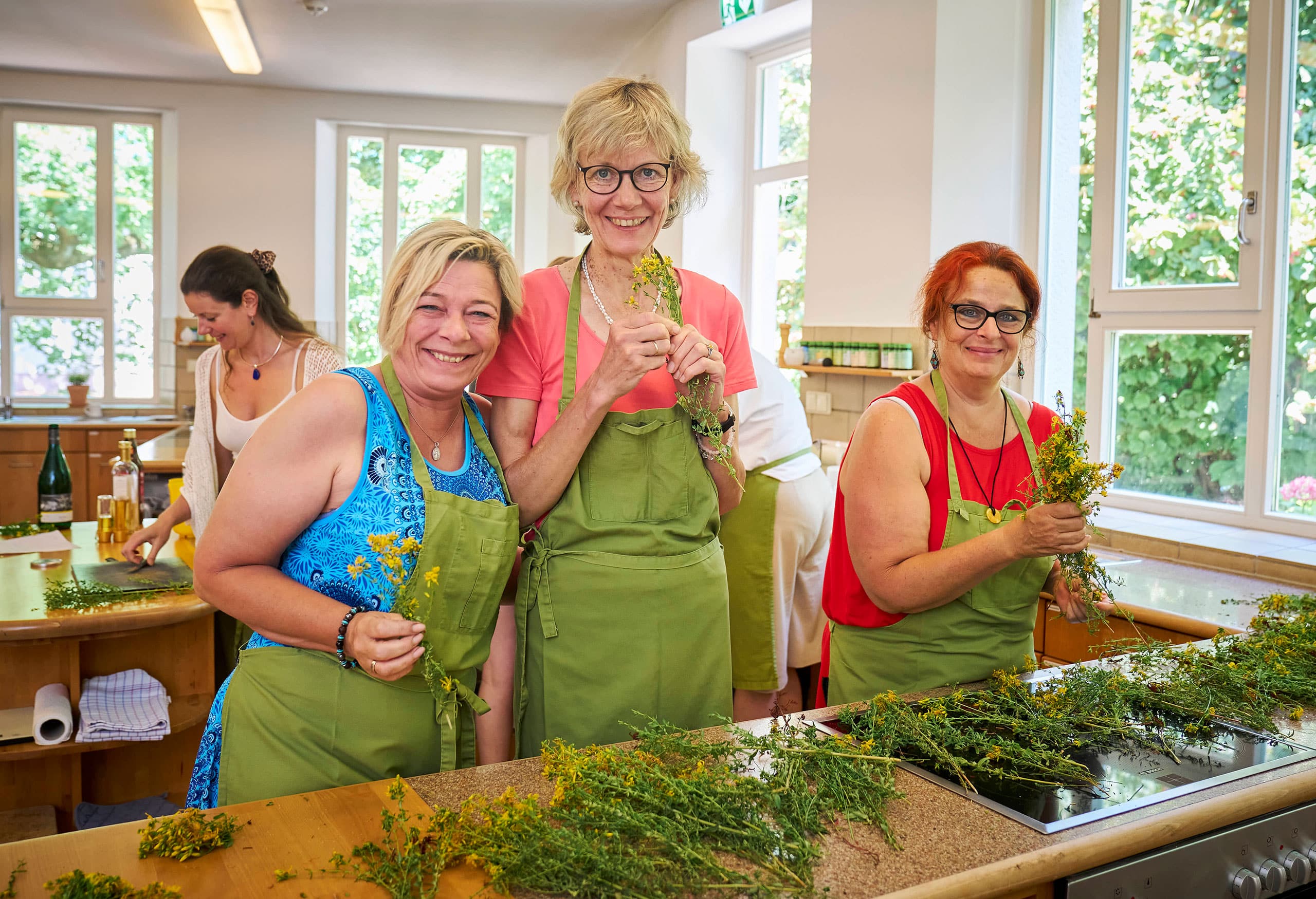 In diesem Erlebnisseminar sammelst Du viele saisonale Wildkräuter und Heilpflanzen, wie hier das Johanniskraut, das in der Naturheilkunde u.a. zur Stimmungsaufhellung verwendet wird.